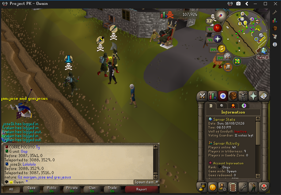 Server screenshot